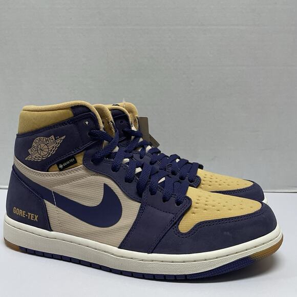 Air Jordan 1 High Element GORE-TEX Sky J Purple DB2889 501 Size 10 Yellow Shoe